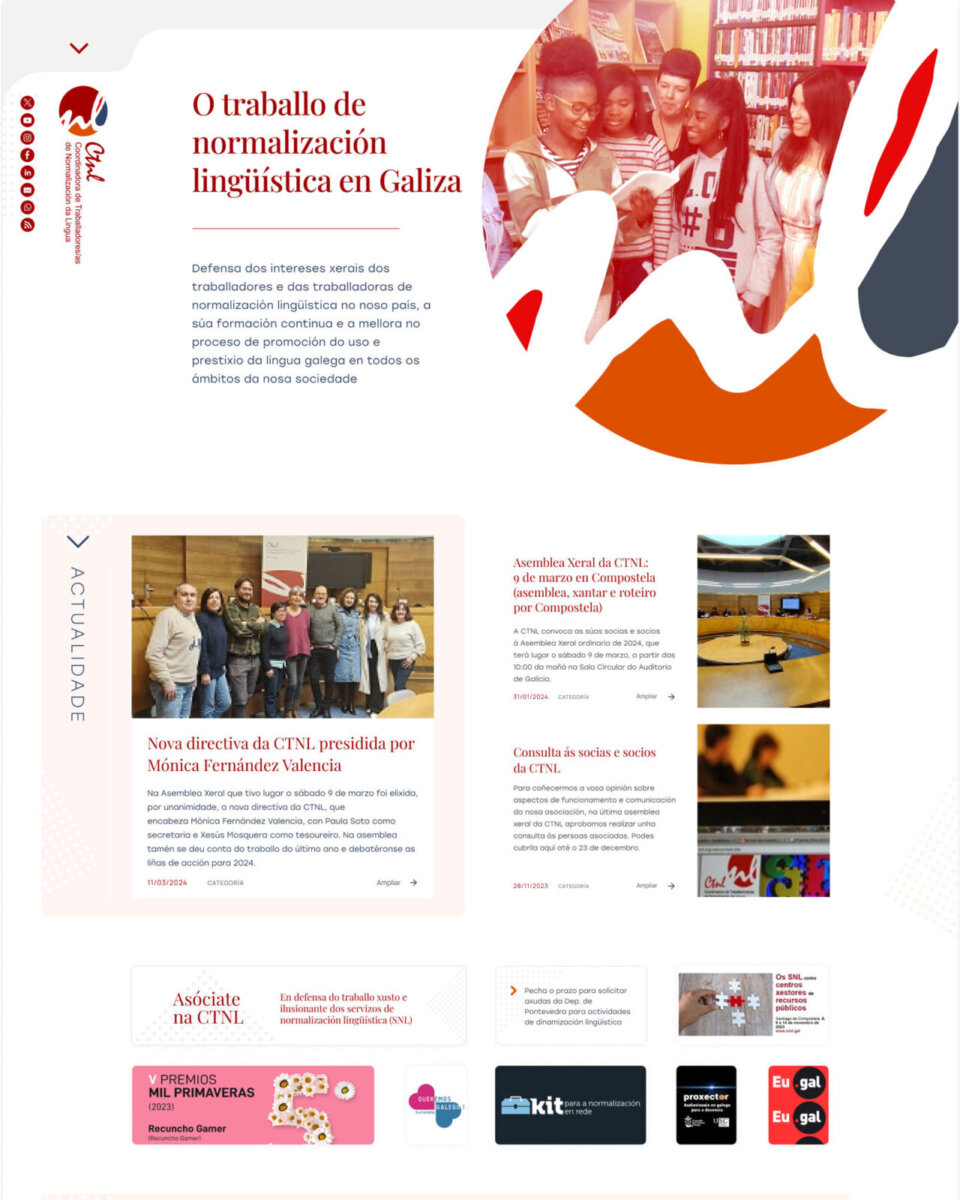 Projeto Website da CTNL — Coordinadora de Traballadores/as de Normalización da Lingua