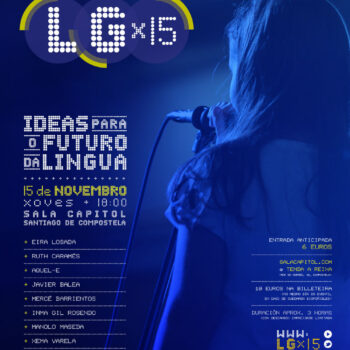 Desenho da edição 2018 do "Lingua Galega x 15", para a CTNL.