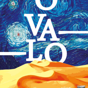 Desenho de cartaz para a promoção e divulgação da obra de teatro "O Valo", promovida polo Fondo Galego de Cooperación e Solidariedade
