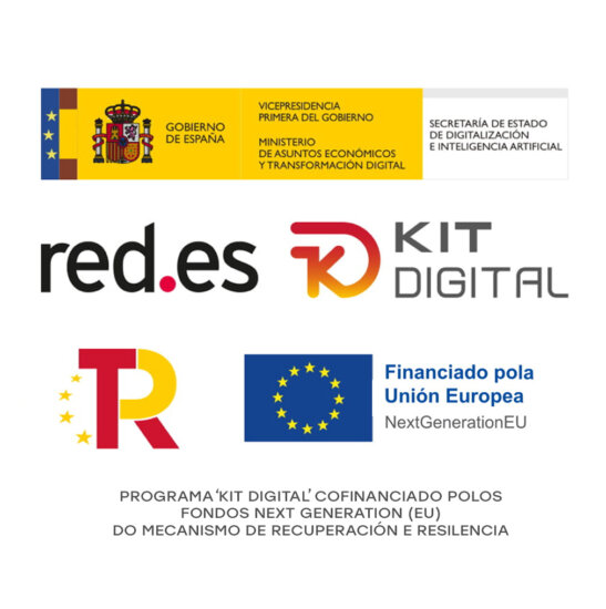 Kit Digital é un programa de axudas do Goberno de España, financiado con fondos europeos Next Generation EU no marco do Plan de Recuperación, Transformación e Resiliencia (PRTR)