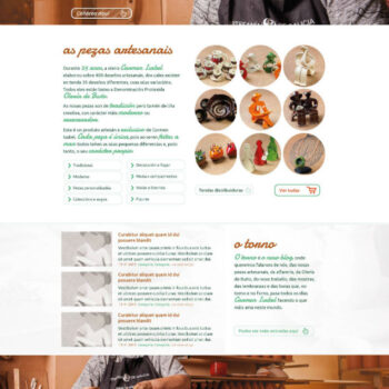 Desenho web para a loja online da Alfareria Artesanal O Falsete, ofalsete.com